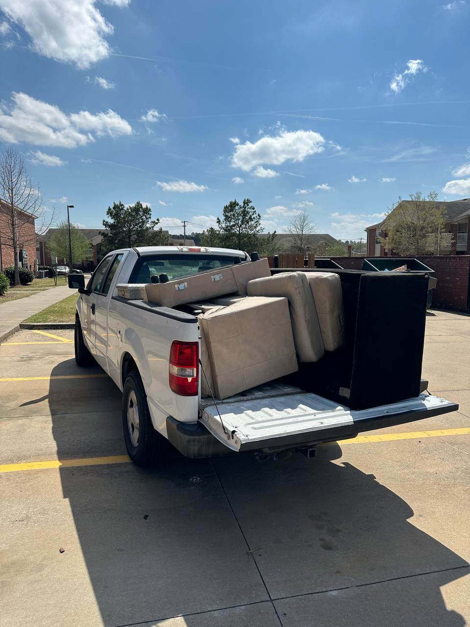 Truck loaded and ready for disposal